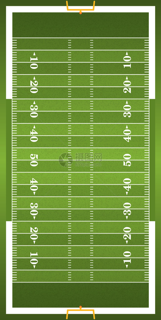 垂直草质美国足球场图解EPS10文件载图片