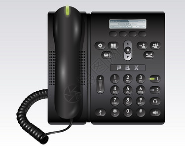 黑色PBX电话的插图图片
