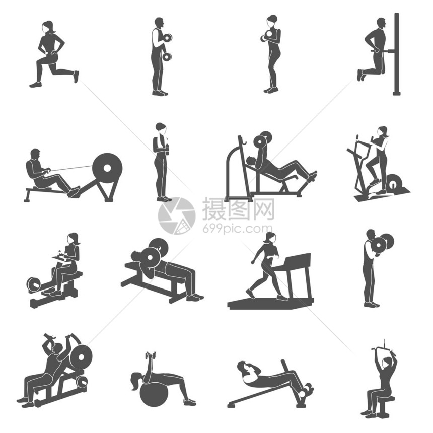 Gym健身锻炼黑人双光灯图片