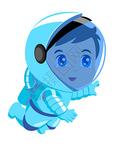 宇航员的可爱卡通背景图片