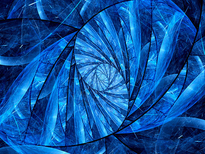 蓝色彩玻璃分形计算机生成了抽背景图片