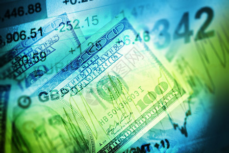 贝萨利奥货币交易概念美元贸易交易市场代码和美元钞票插图市场设计图片