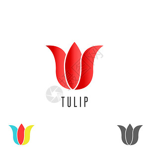 图利普标志花模拟化妆品温泉简单徽章创图片