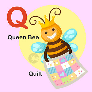 单项动物字母QQuilt女王蜜蜂图片