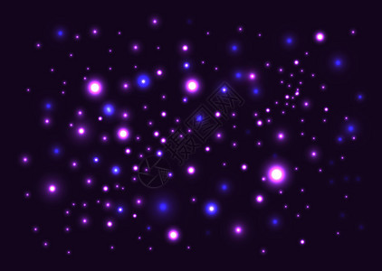 紫色抽象星系暗空间矢量图图片