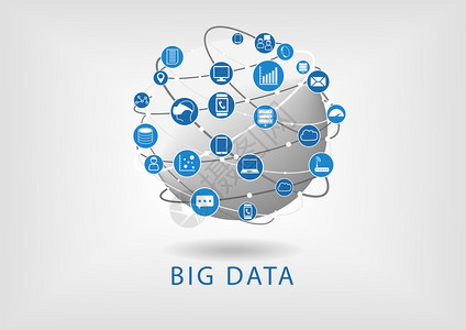 大数据连接与全球插图信息相连接NAMEOFTRANS背景图片