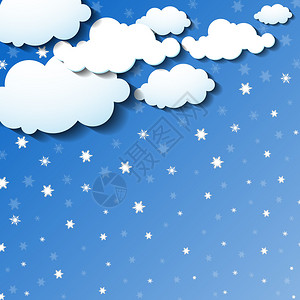 云和雪矢量插图图片