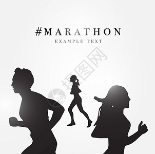 马拉松海报男女跑步图片