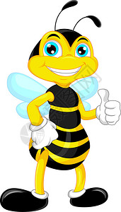 蜜蜂卡通拇指上图片