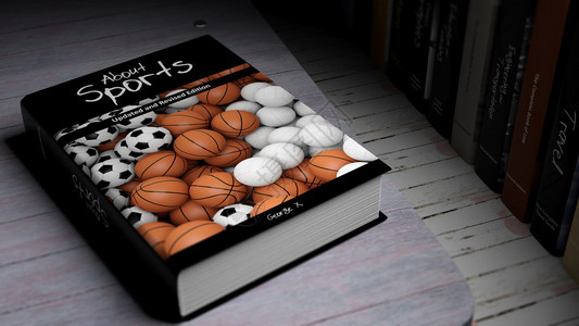 篮球桌面素材关于体育的硬封面书上面有木插画