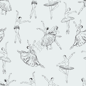 各种舞蹈姿势中的芭蕾舞图片