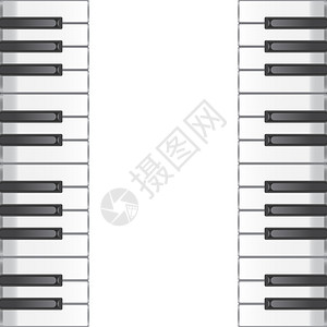 配有钢琴键的音乐背图片