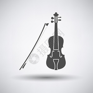 灰色背景上的Violin图标带圆图片