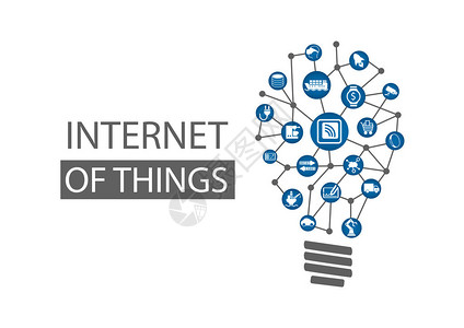 物联网IoT概念背景代表信息技术中新的创新图片