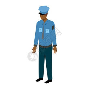 身穿警察制服面部全满脸的非裔美洲男子图片