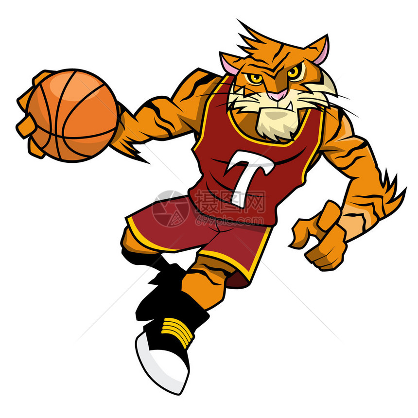 篮球队的老虎吉祥物图片