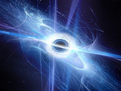 星际黑洞与事件地平面分形计算机生成抽图片