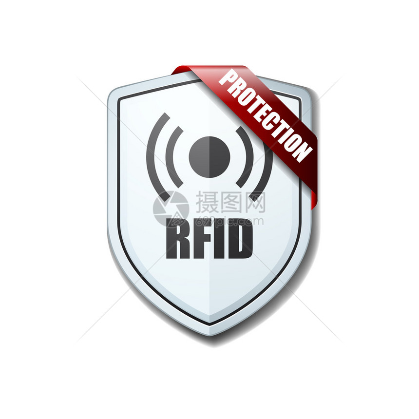 RFID保护盾牌标志图图片