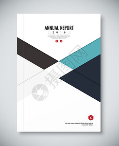 企业年度报告模板设计企业务文件设计矢量插图背景图片