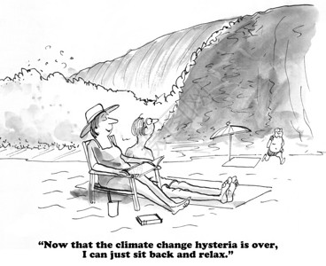 关于气候变化不可避免卡通画气候变插画