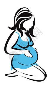 孕妇符号矢量图图片