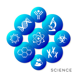 现代蓝矢量科学信息地图片