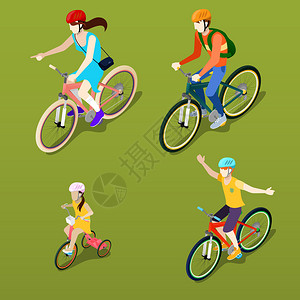 几何人一等自行车家庭赛车图片