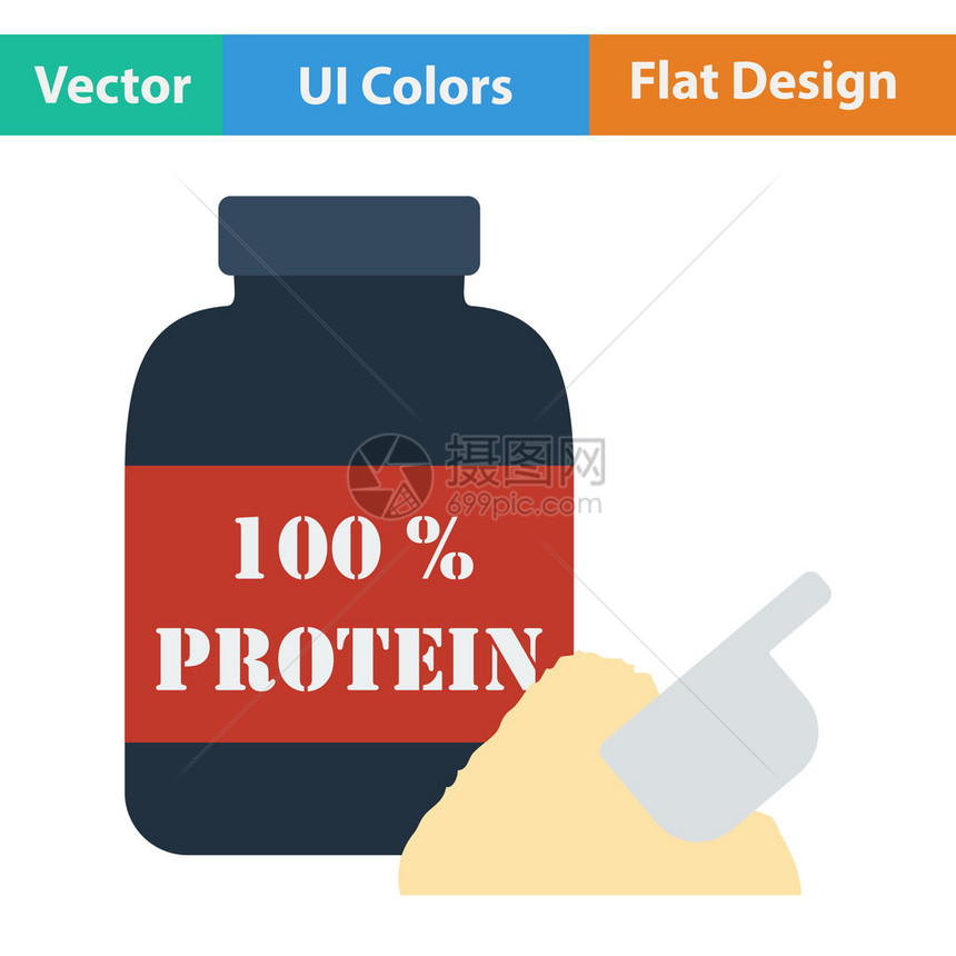 ui颜色中蛋白质容器的平面设计图片