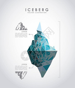 冰山川设计矢量图解e背景图片