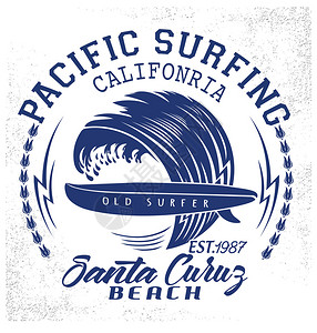 Surf印刷T恤图片