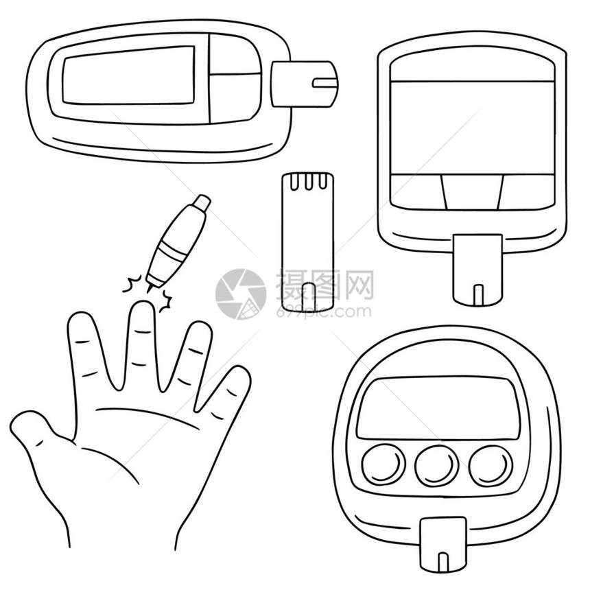 向量组的血糖监测仪图片