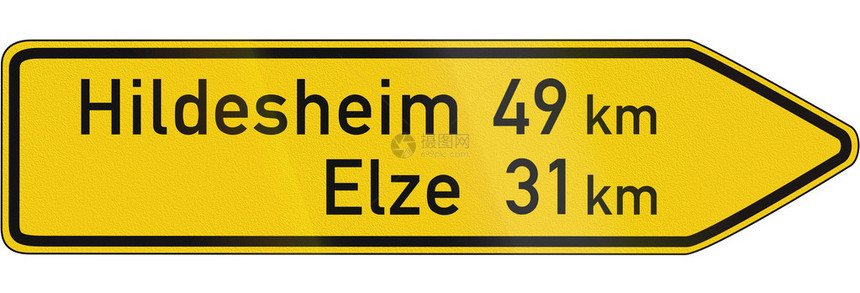 其它重要公路上的德国方向标志图片