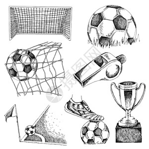设计足球素描要素插图片