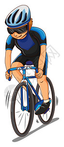 男子运动员骑自行车插图图片
