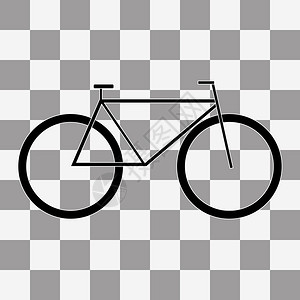 透明背景上的自行车图标矢量图片