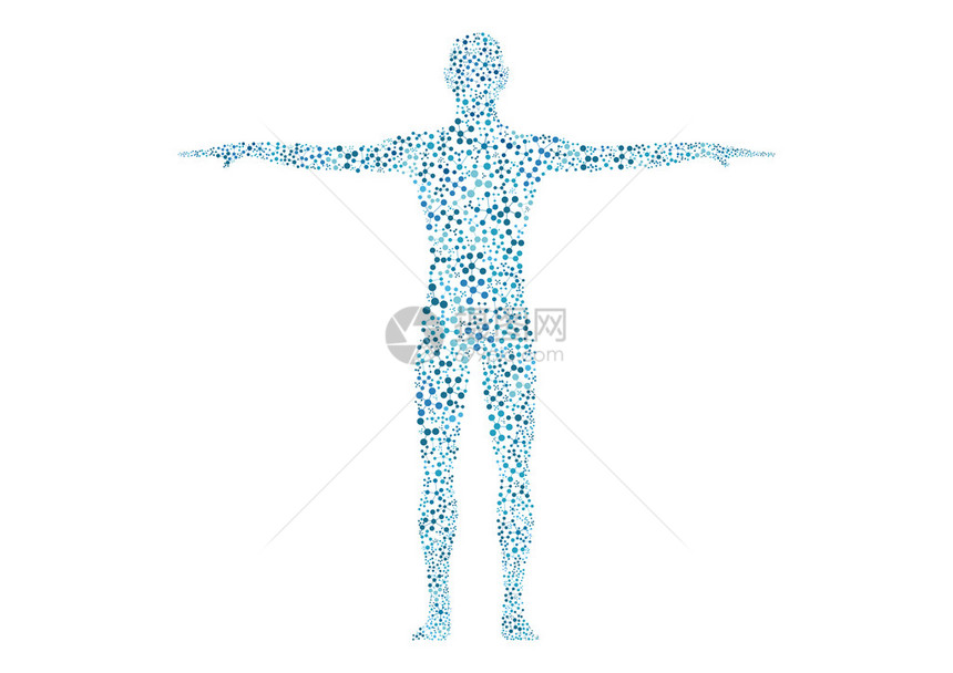 人类人的结构分子矢量图医学科学和技术您设计图片