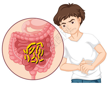 胃痛与细菌插图的人图片