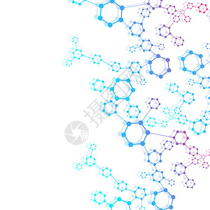 结构分子和通讯Dna原子神经元您设计的科学概念带点的连接线医学技术化学科学背景图片