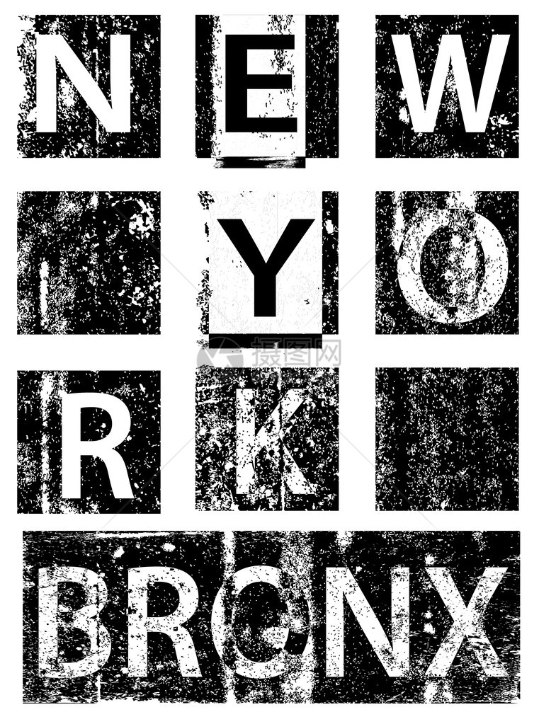 纽约城市的打字T恤图片