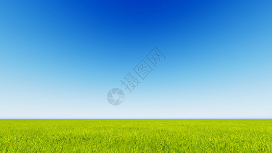 清新干净的蓝天草地背景背景图片
