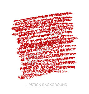 拼字素材红色唇膏背景概念纹理蜡笔背景插画
