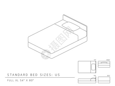 我们的标准床尺寸图片