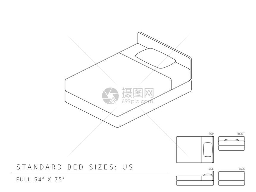 我们的标准床尺寸图片