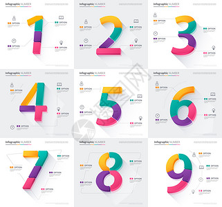 数字符Infographicset19infoc图片