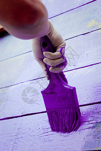 手绘紫罗兰色木墙图片