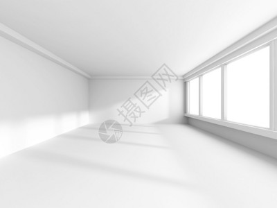 空室内空室内白色背景3D图片