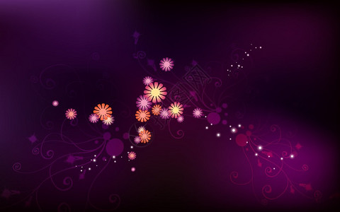 紫色花卉抽象背景图片