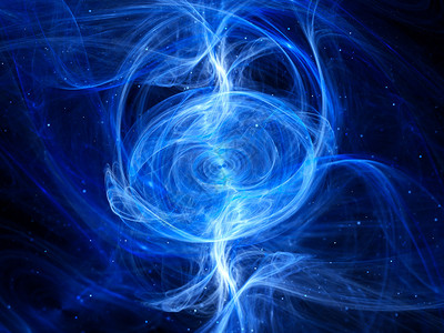 空间分形中的蓝色发光异常现象计算机生图片