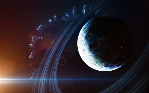 抽象的科学背景空间星云和恒星中的行星NASAnasagov提供的这图片