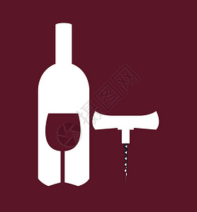 Wine标签设计孤立矢量说明图片